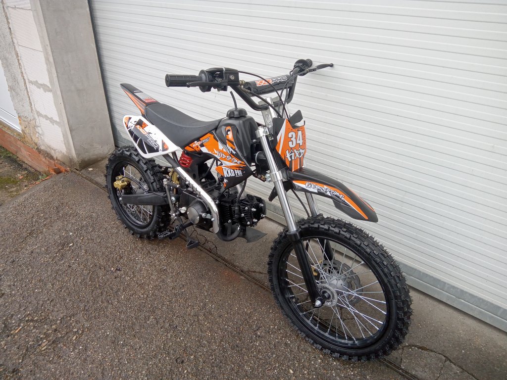 dirtbike pitbike 125ccm KXD 607  17/14 - oranžová