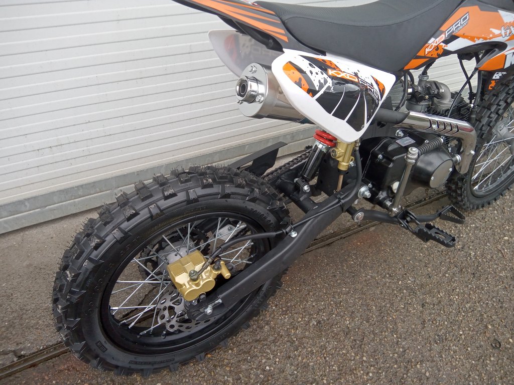 dirtbike pitbike 125ccm KXD 607  17/14 - oranžová