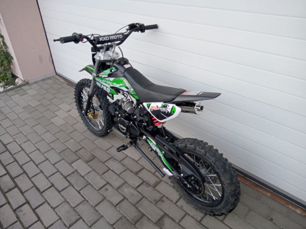 dirtbike pitbike 125ccm KXD 607  17/14 - zelená
