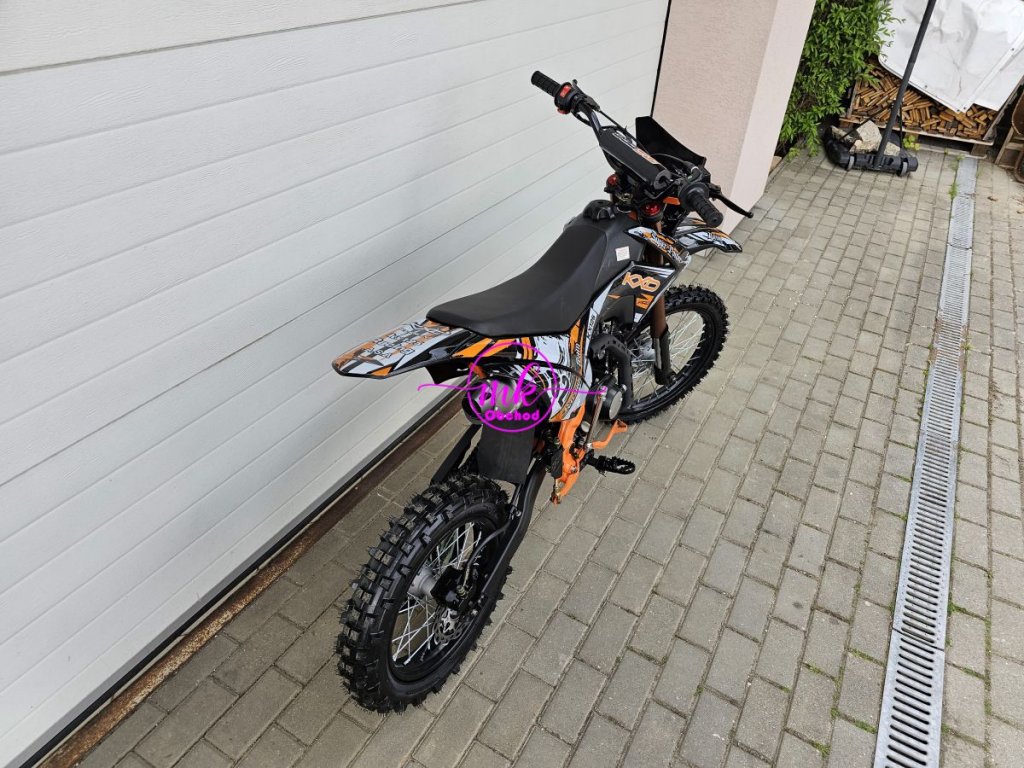 dirtbike pitbike 125ccm KXD 609  17/14 - oranžová (el. start)