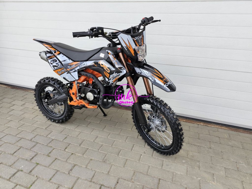 dirtbike pitbike 125ccm KXD 609  17/14 - oranžová (el. start)