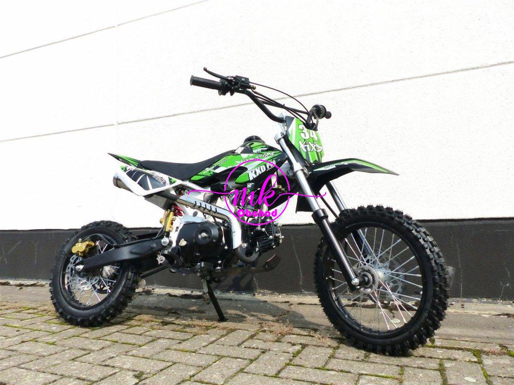 dirtbike pitbike 125ccm KXD 607  14/12 automat + el.start - zelená