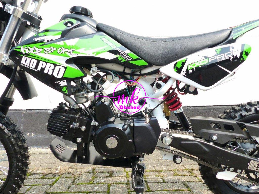 dirtbike pitbike 125ccm KXD 607  14/12 automat + el.start - zelená