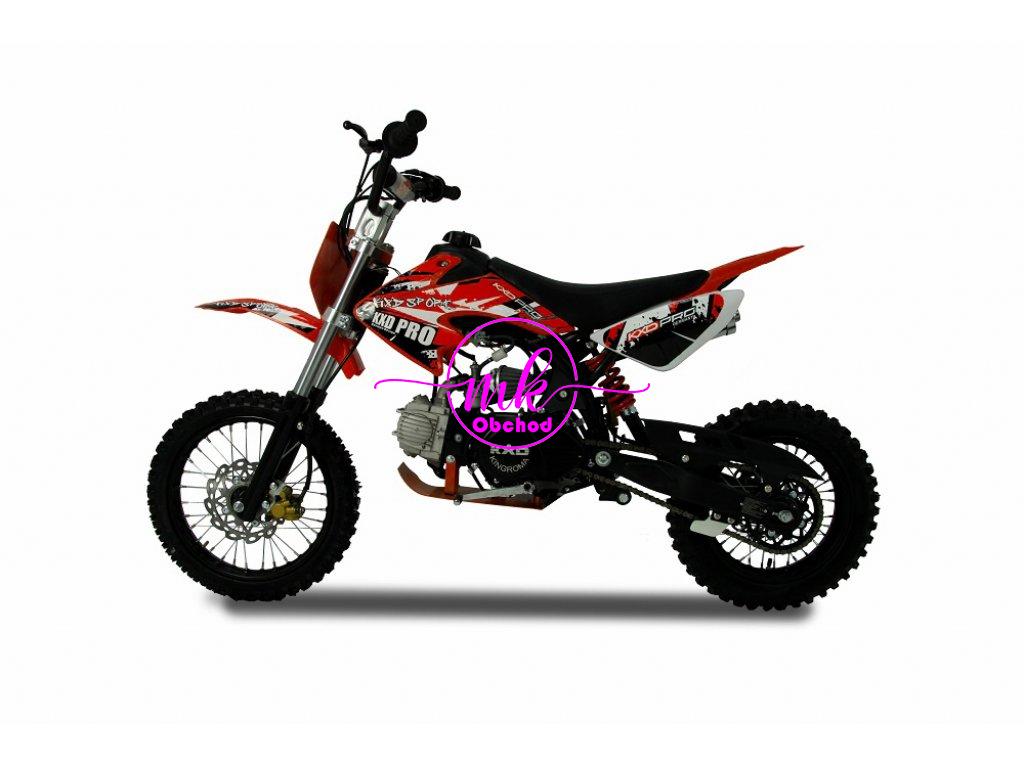 dirtbike pitbike 125ccm KXD 607  14/12 - červená