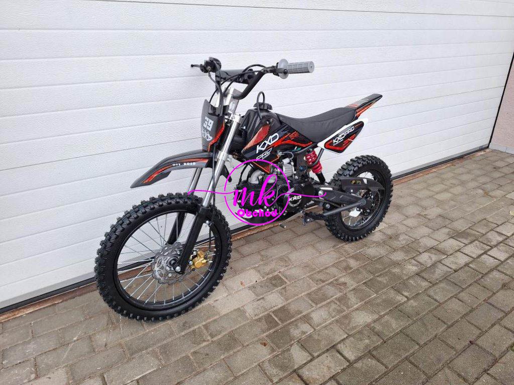 dirtbike pitbike 125ccm KXD 607  17/14 - červená