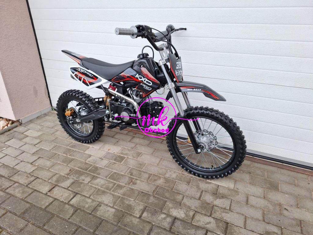 dirtbike pitbike 125ccm KXD 607  17/14 - červená