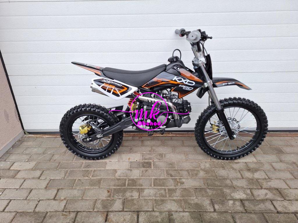 dirtbike pitbike 125ccm KXD 607  17/14 - oranžová