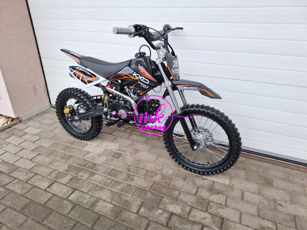 dirtbike pitbike 125ccm KXD 607  17/14 - oranžová