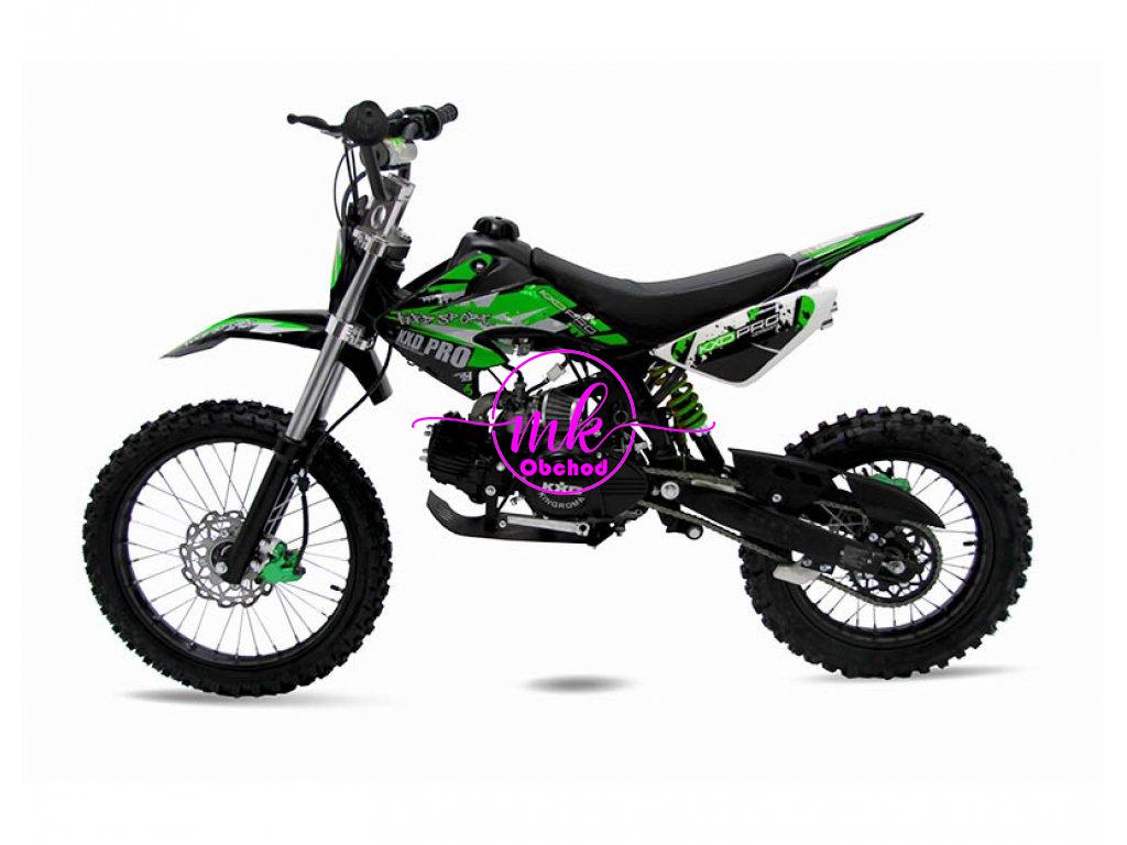 dirtbike pitbike 125ccm KXD 607  17/14 - zelená