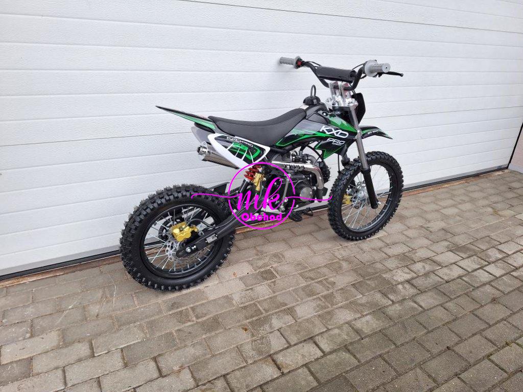 dirtbike pitbike 125ccm KXD 607  17/14 - zelená