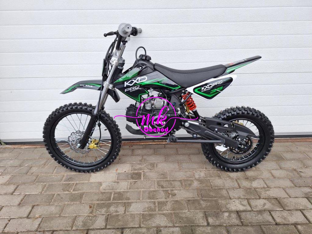 dirtbike pitbike 125ccm KXD 607  17/14 - zelená