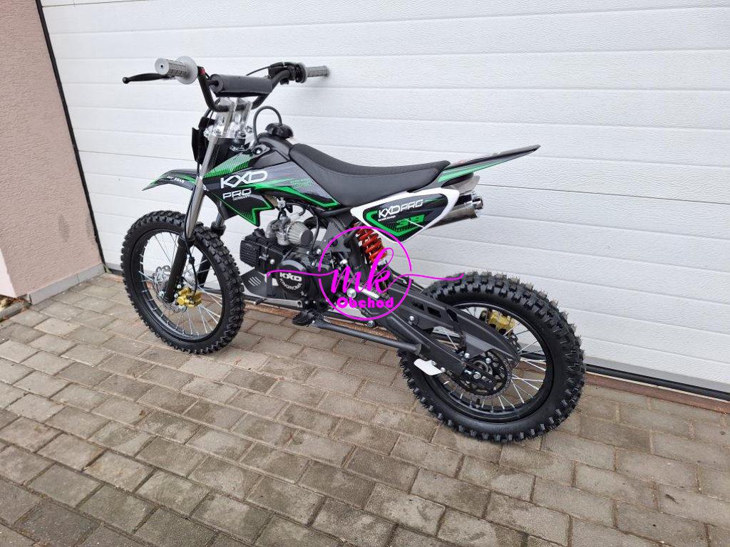 dirtbike pitbike 125ccm KXD 607  17/14 - zelená