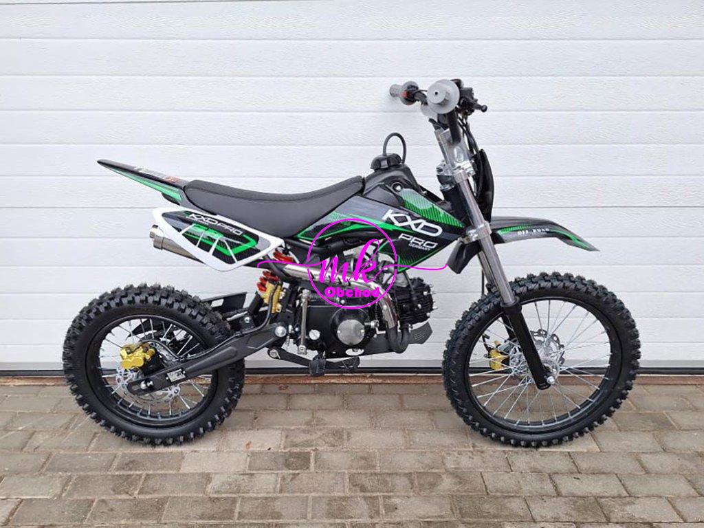 dirtbike pitbike 125ccm KXD 607  17/14 - zelená