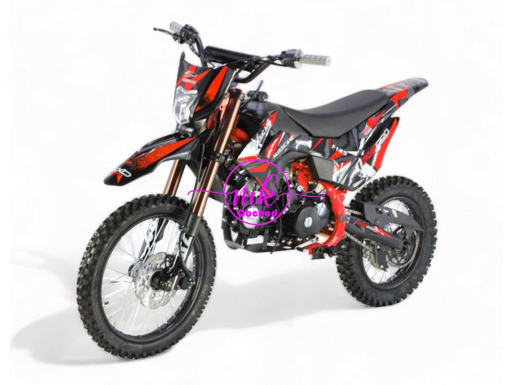 dirtbike pitbike 125ccm KXD 609  17/14 - červená