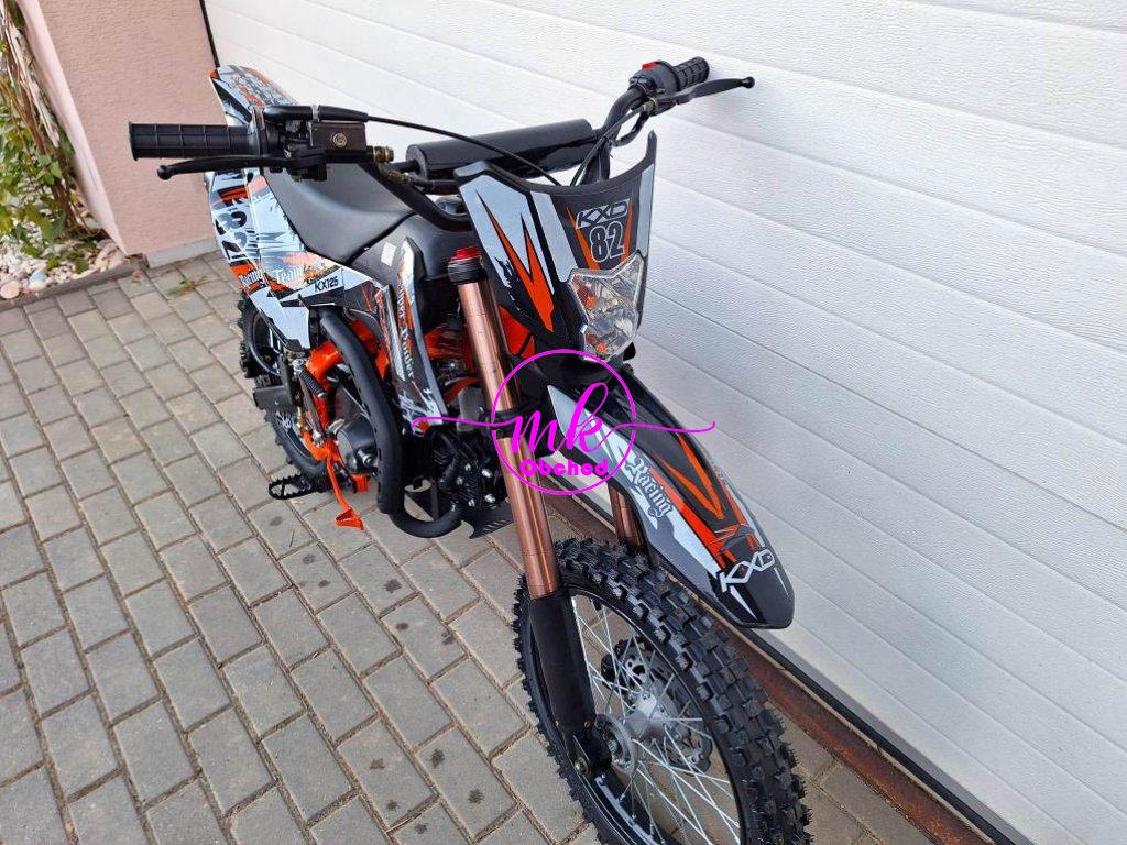 dirtbike pitbike 125ccm KXD 609  17/14 - oranžová