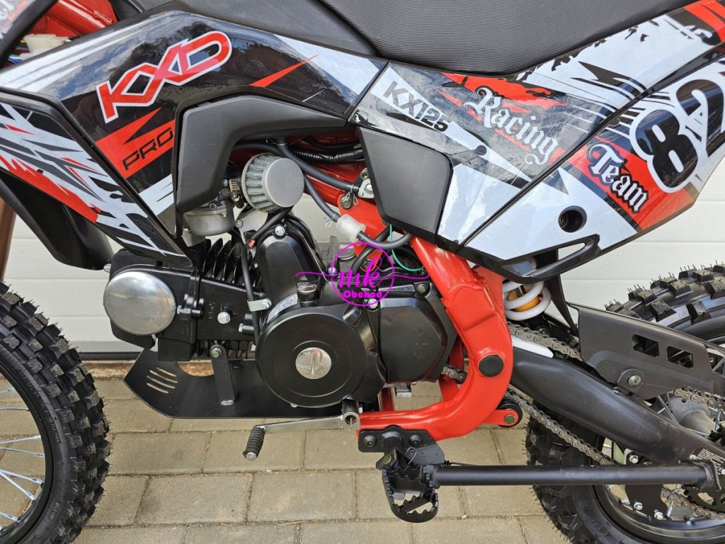 dirtbike pitbike 125ccm KXD 609  17/14 - tyrkys (el. start)