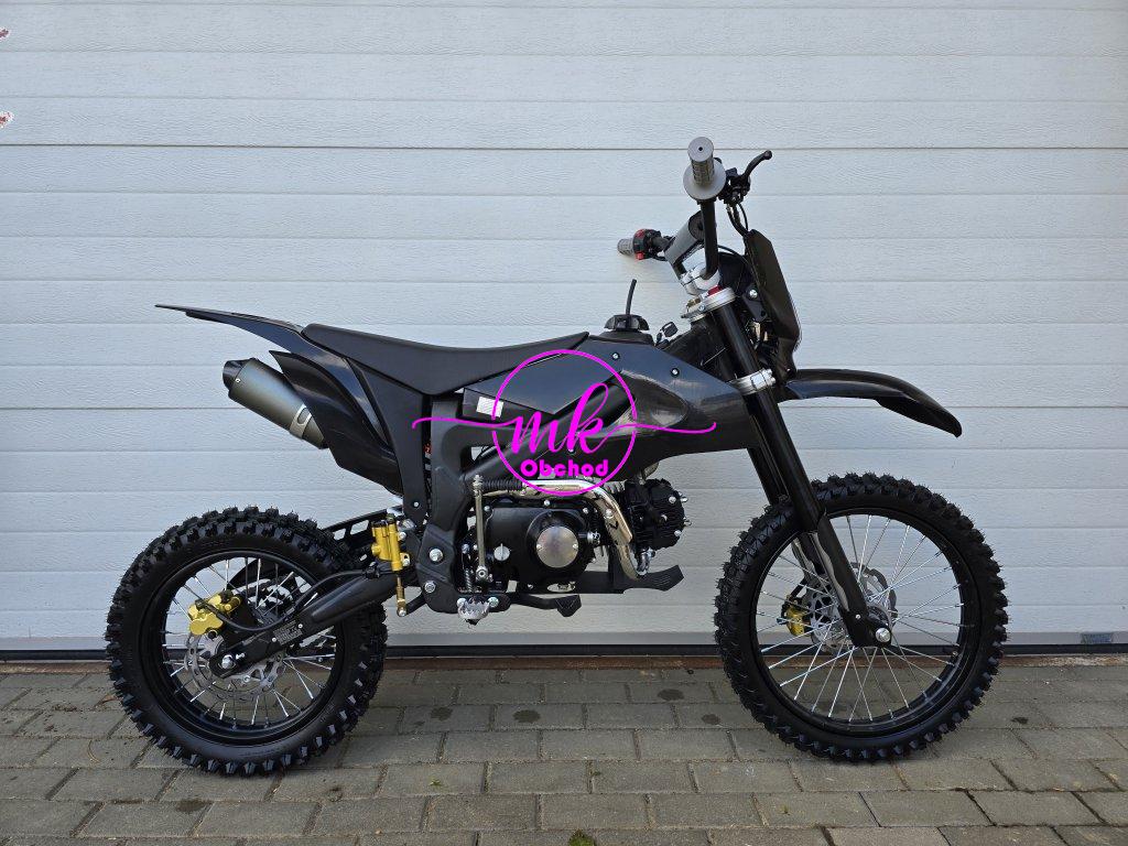 dirtbike pitbike 125ccm KXD 612  17/14 - černý (el. start)