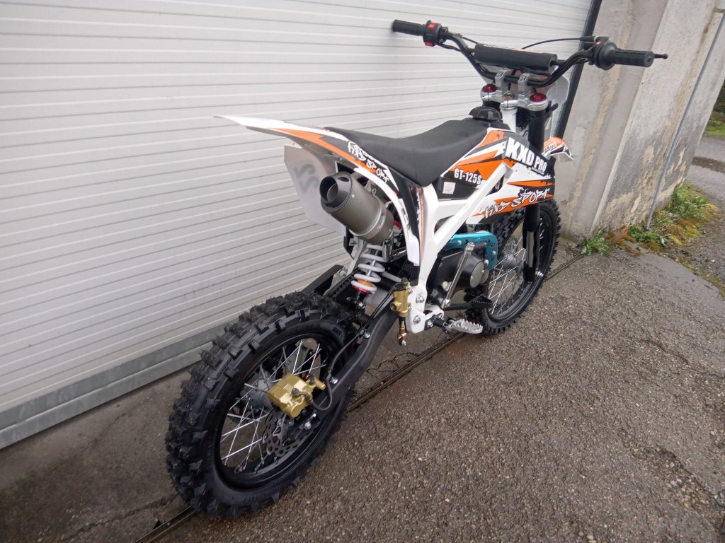 dirtbike pitbike 125ccm KXD 612  17/14 - červená (el. start)