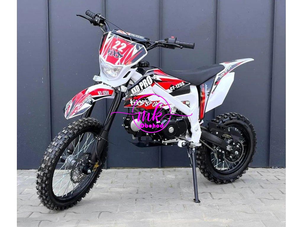 dirtbike pitbike 125ccm KXD 612  17/14 - červená (el. start)