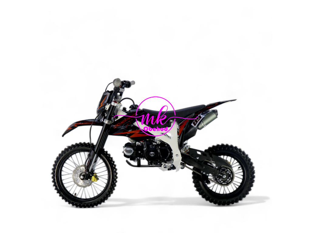 dirtbike pitbike 125ccm KXD 612  17/14 - oranžová (el. start)