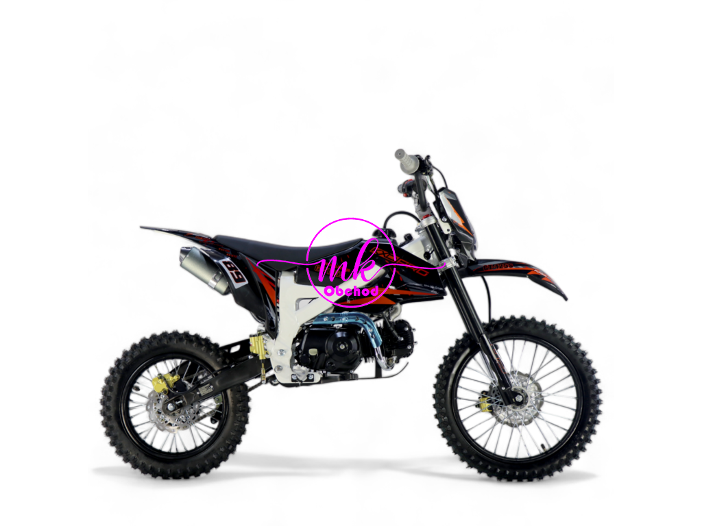 dirtbike pitbike 125ccm KXD 612  17/14 - oranžová (el. start)
