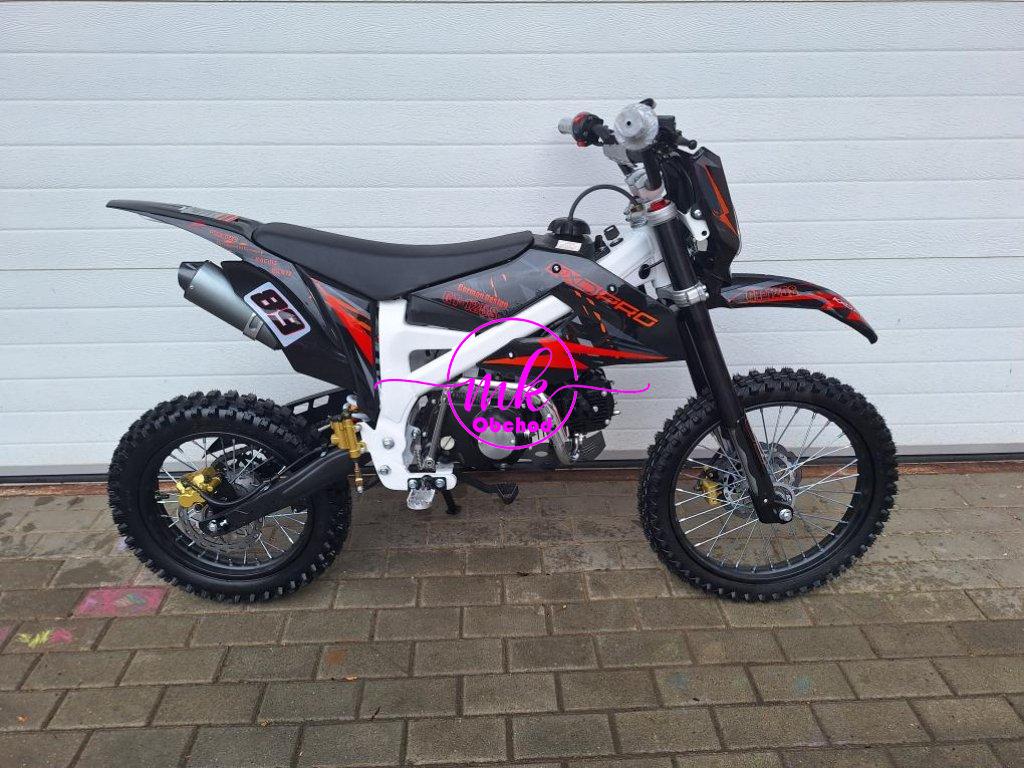 dirtbike pitbike 125ccm KXD 612  17/14 - oranžová (el. start)