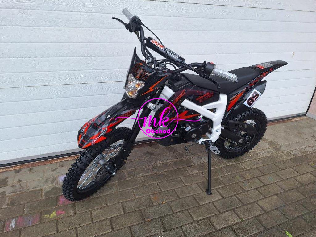 dirtbike pitbike 125ccm KXD 612  17/14 - oranžová (el. start)