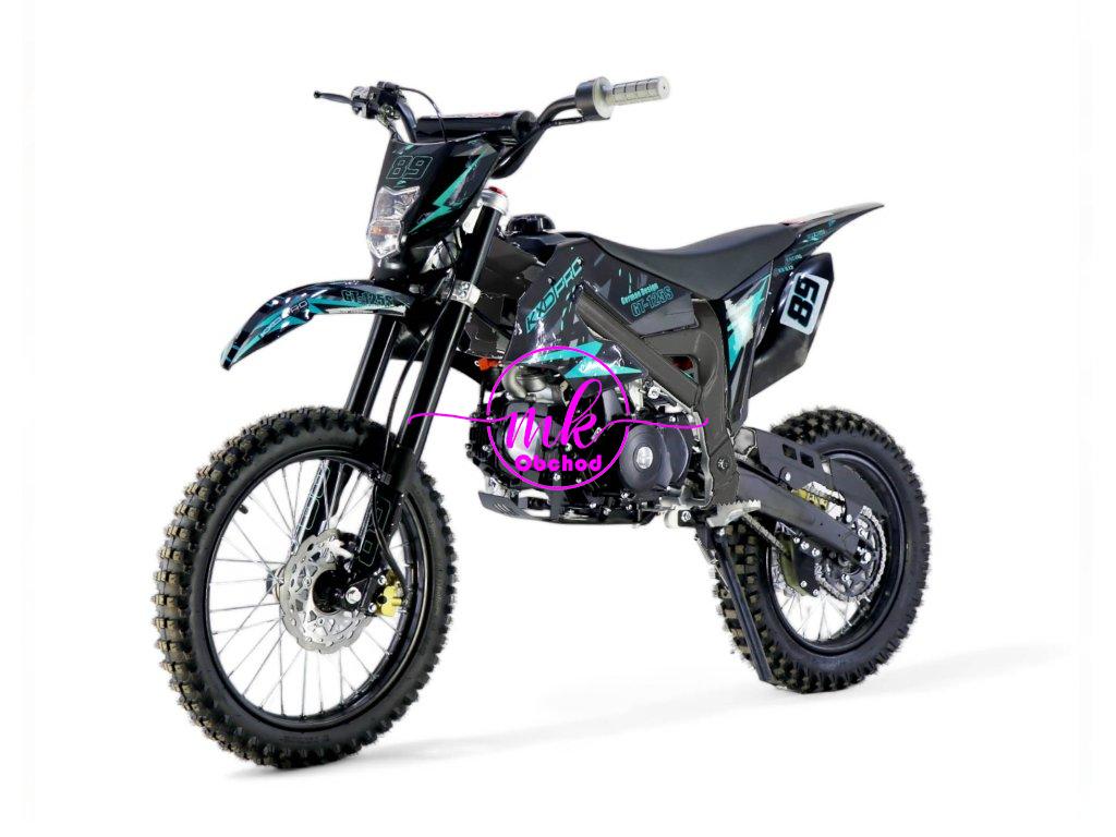 dirtbike pitbike 125ccm KXD 612  17/14 - tyrkys (el. start)