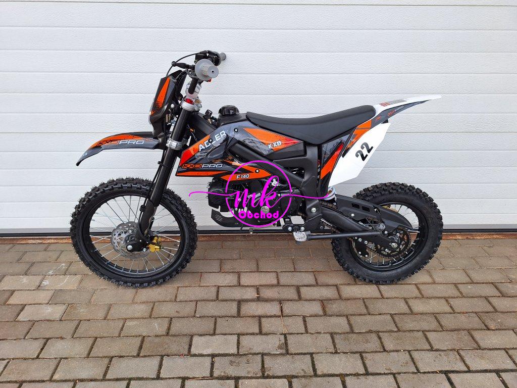 dirtbike pitbike 140 ccm KXD 612 - oranžová (el.start)