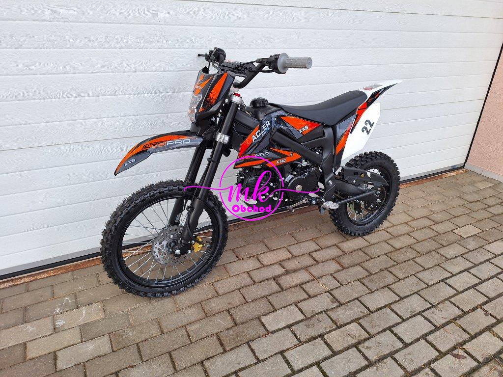 dirtbike pitbike 140 ccm KXD 612 - oranžová (el.start)