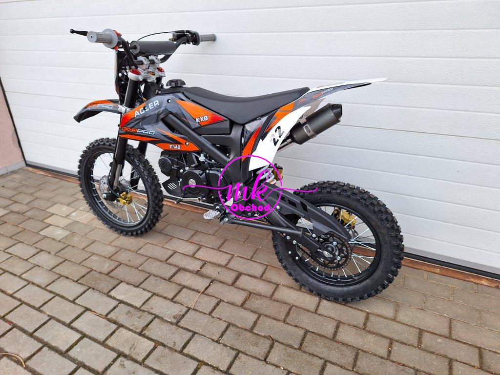 dirtbike pitbike 140 ccm KXD 612 - oranžová (el.start)