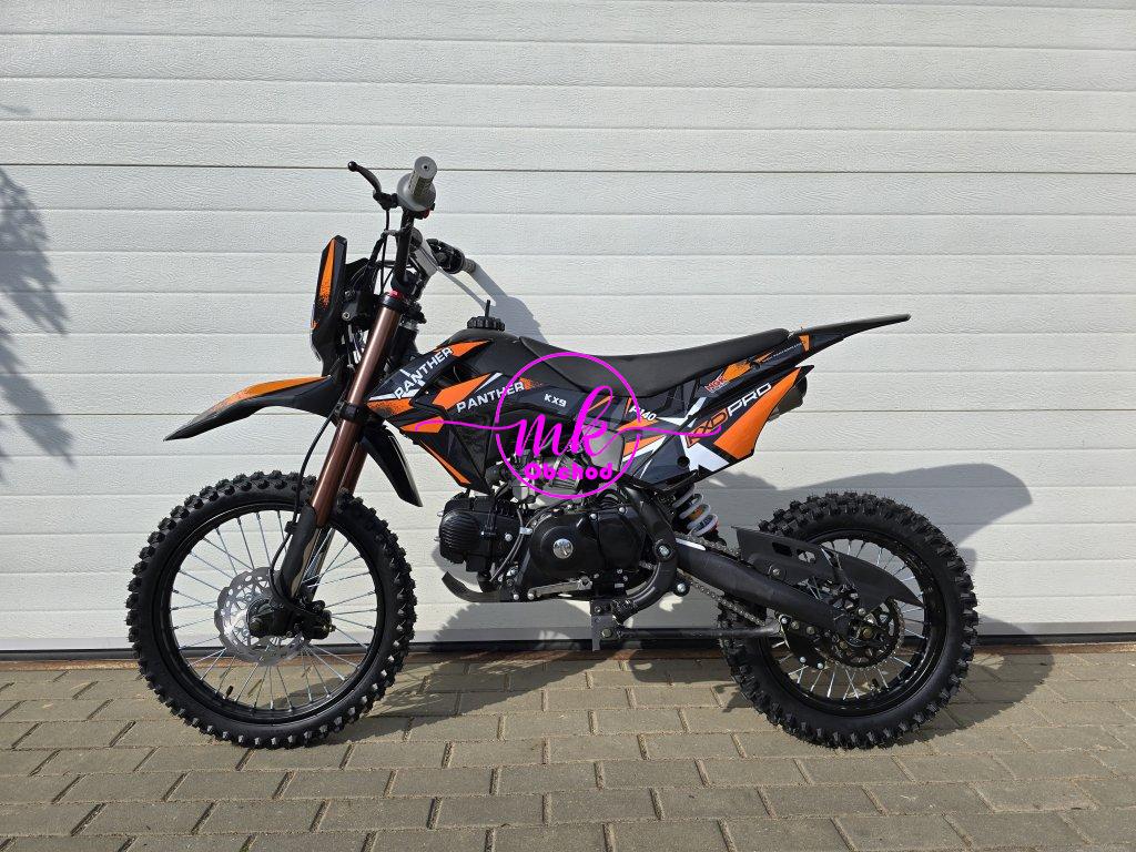 dirtbike pitbike 140ccm KXD 609  17/14 - oranžová (el. start)