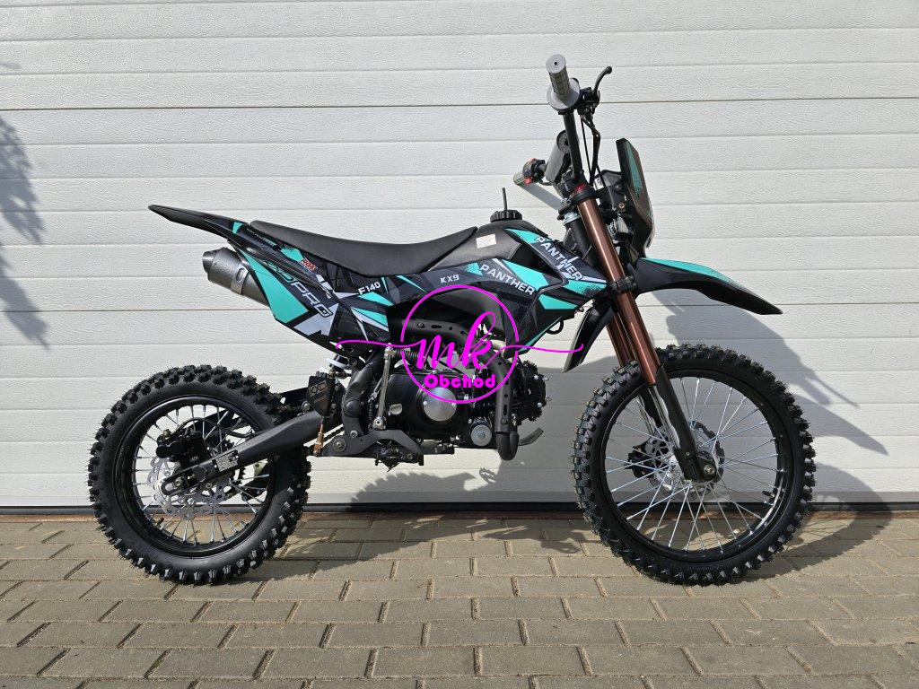 dirtbike pitbike 140ccm KXD 609  17/14 - tyrkys (el. start)