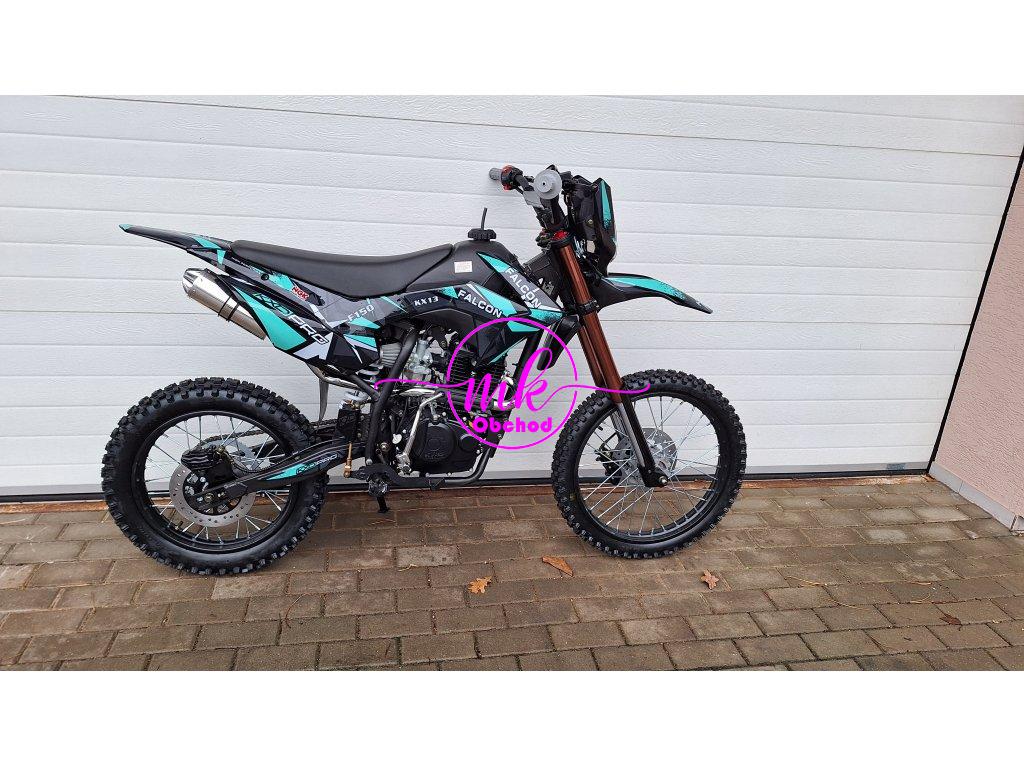 dirtbike pitbike 150 ccm KXD 613 19/16 4T - tyrkys (el.start)