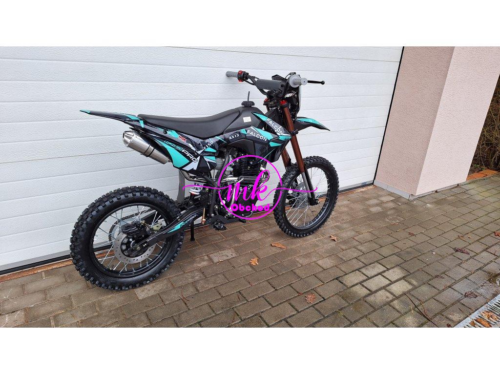 dirtbike pitbike 150 ccm KXD 613 19/16 4T - tyrkys (el.start)