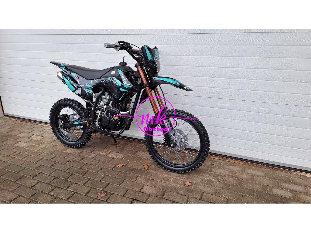 dirtbike pitbike 150 ccm KXD 613 19/16 4T - tyrkys (el.start)