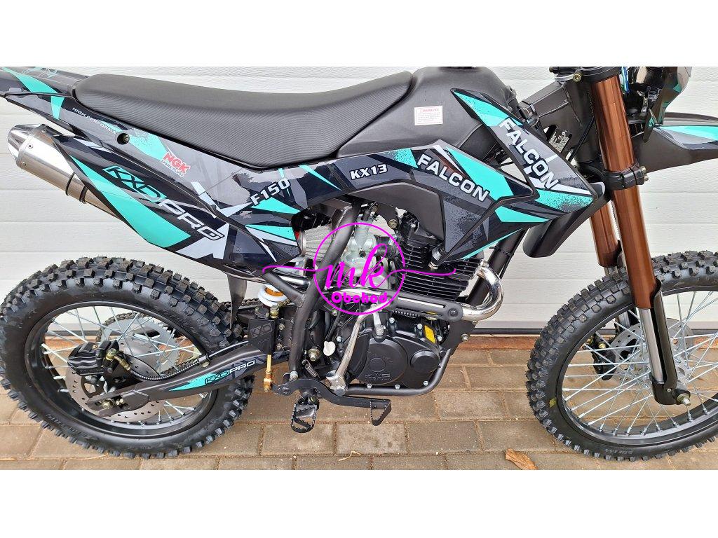 dirtbike pitbike 150 ccm KXD 613 19/16 4T - tyrkys (el.start)