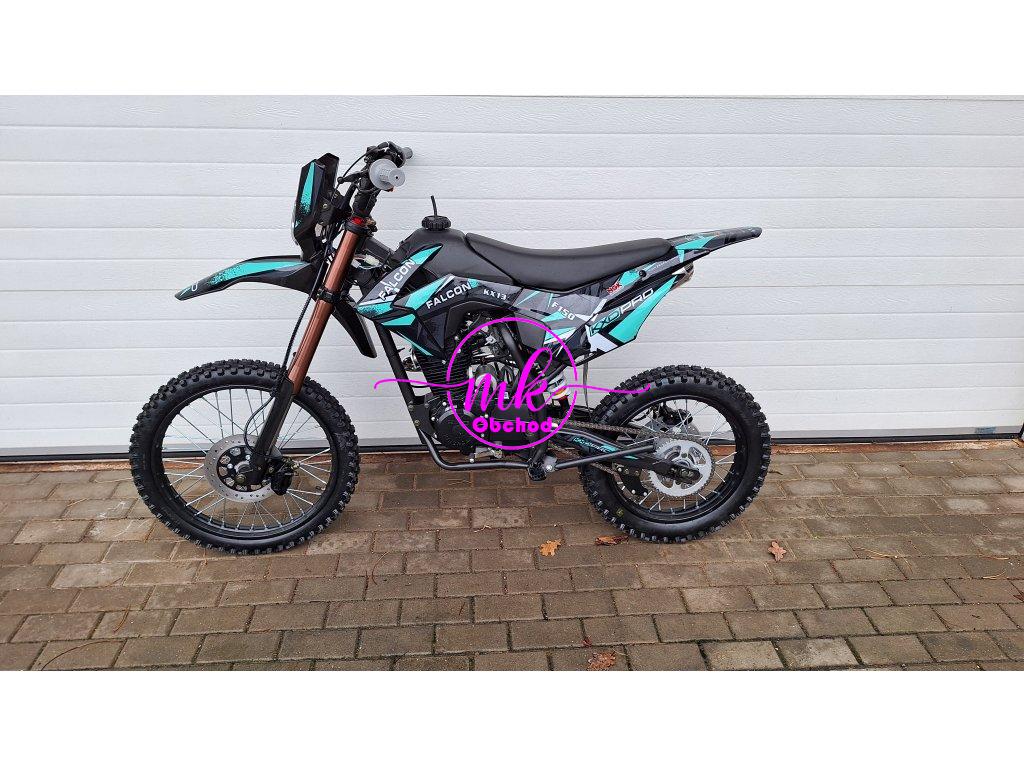 dirtbike pitbike 150 ccm KXD 613 19/16 4T - tyrkys (el.start)