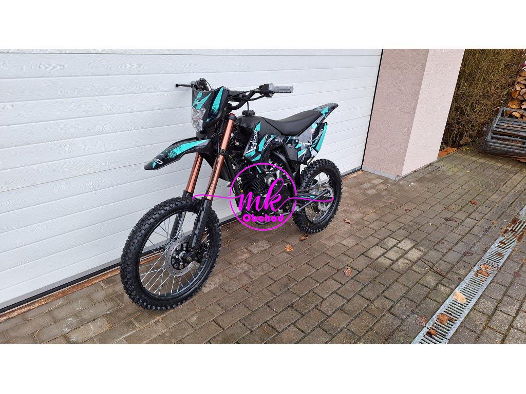 dirtbike pitbike 150 ccm KXD 613 19/16 4T - tyrkys (el.start)