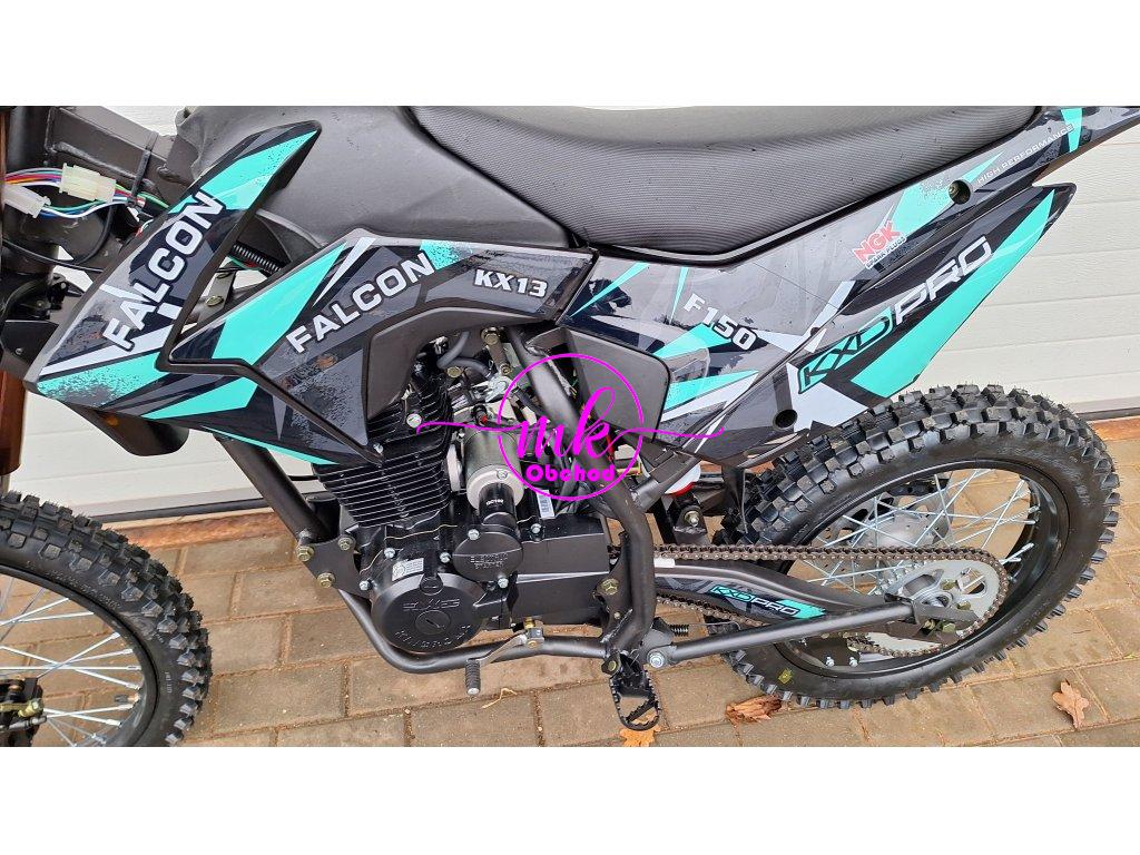 dirtbike pitbike 150 ccm KXD 613 19/16 4T - tyrkys (el.start)