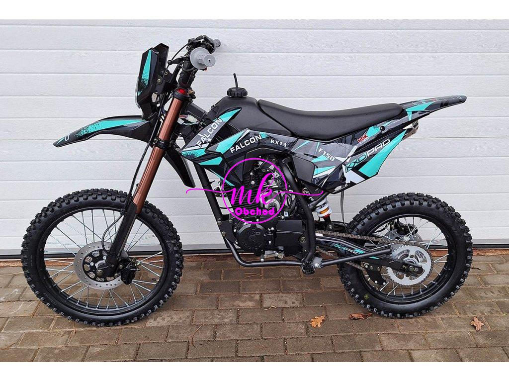 dirtbike pitbike 150 ccm KXD 613 19/16 4T - tyrkys (el.start)