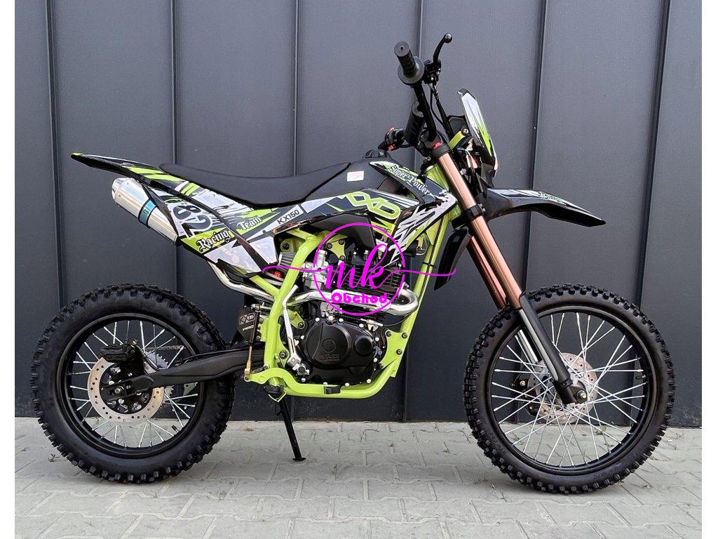 dirtbike pitbike 150 ccm KXD 613 19/16 4T - zelená (el.start)