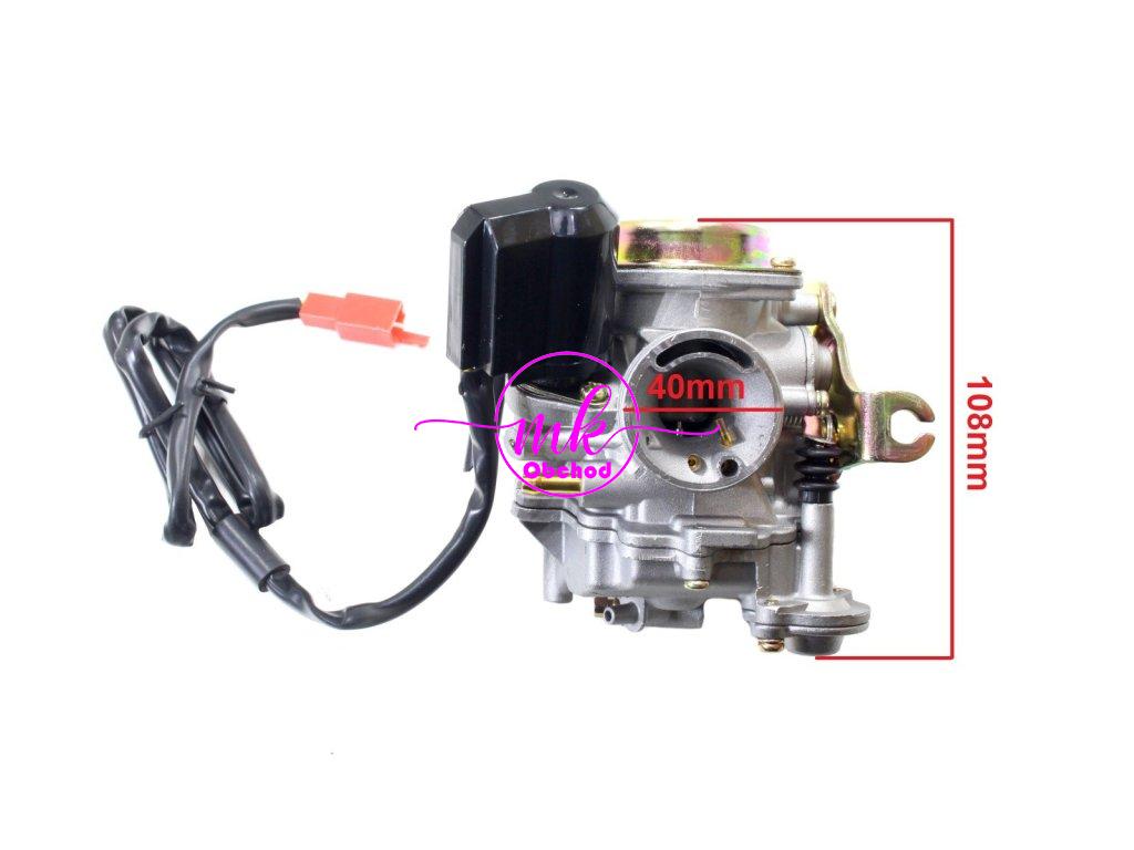 KARBURÁTOR GY6-100 SKÚTR 4T ROMET ROUTER KEEWAY KINGWAY KYMCO ZIPP BENZER RU