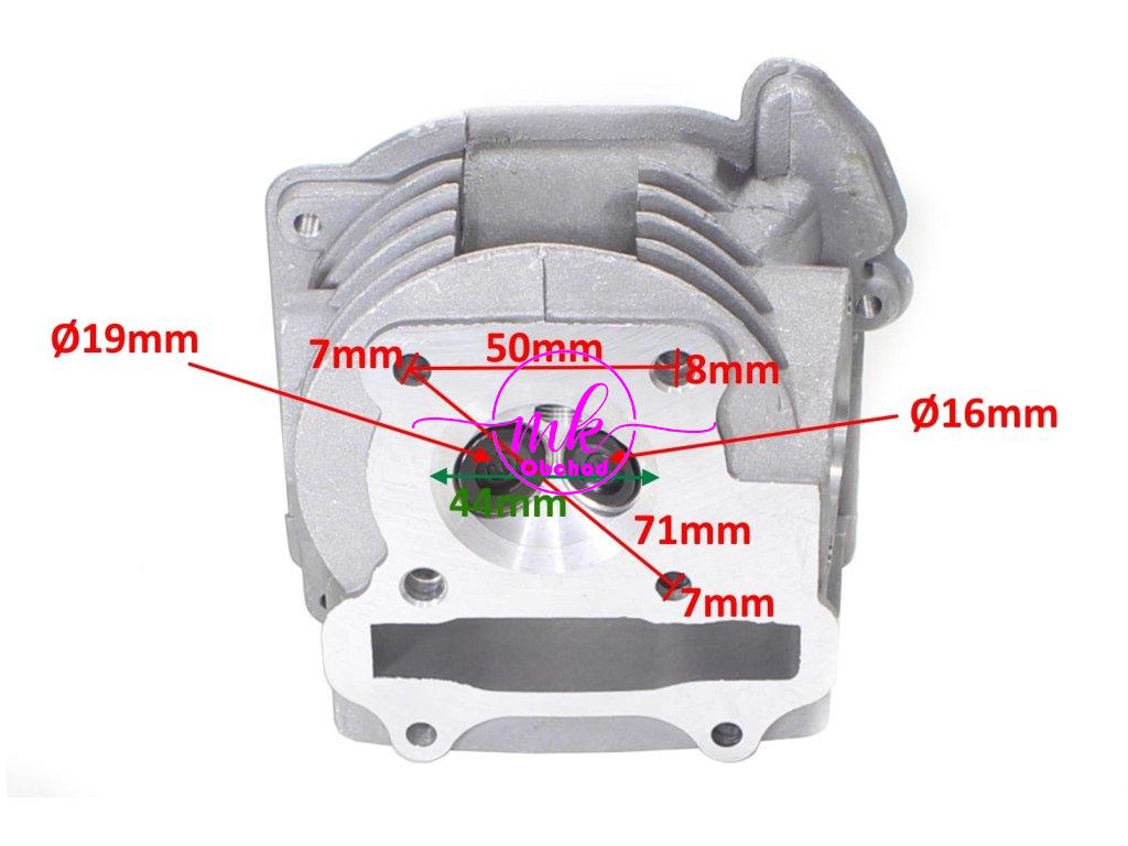 HLAVA GY6-60 44mm KRÁTKÉ VENTILY KPL. WIN