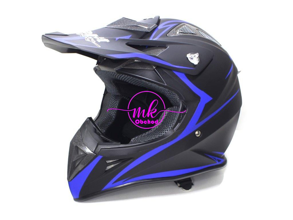 KASK SAFEBET HF-116 FLAT BLACK Q158 MODRÁ M (BEZ ECE)