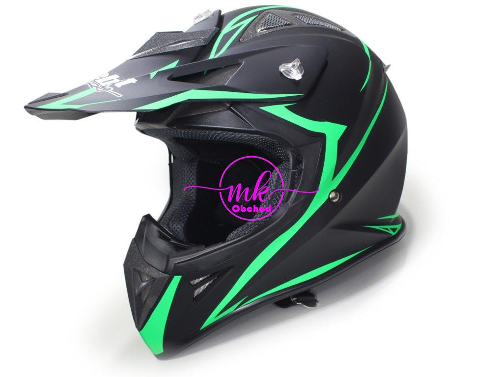 KASK SAFEBET HF-116 FLAT BLACK Q178 ZELENÁ L (BEZ ECE)