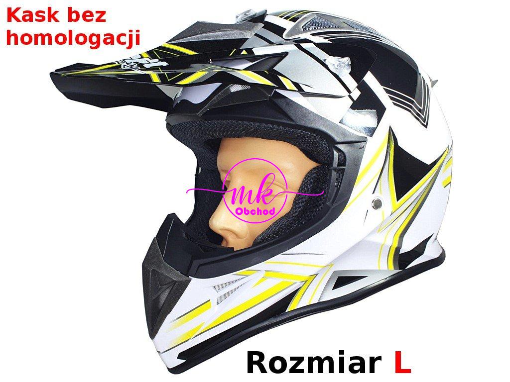 KASK SAFEBET HF-116 BÍLÁ Q158 ŽLUTÁ L (BEZ ECE)