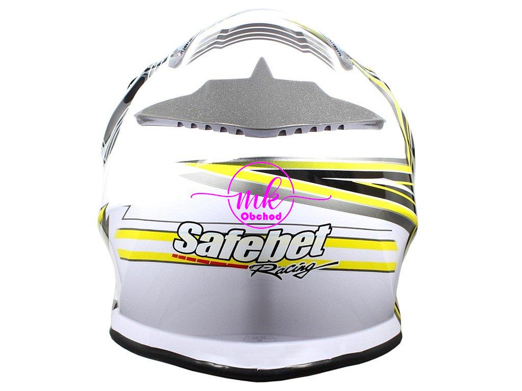 KASK SAFEBET HF-116 BÍLÁ Q158 ŽLUTÁ L (BEZ ECE)