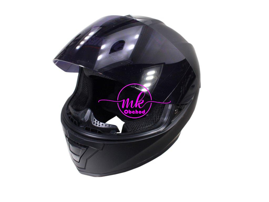 KASK SAFEBET HF-126S FLAT BLACK L TMAVÉ SKLO (BEZ ECE)