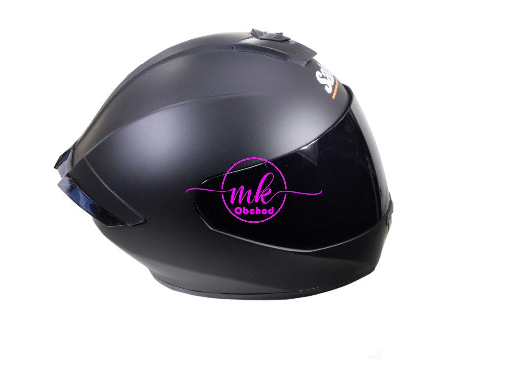 KASK SAFEBET HF-126S FLAT BLACK L TMAVÉ SKLO (BEZ ECE)